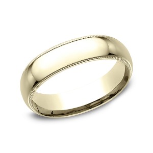 Milgrain Standard Comfort Fit Ring