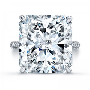 Platinum Radiant Cut Diamond Engagement Ring