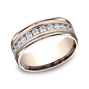 Comfort-Fit Diamond Wedding Band