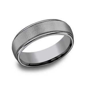 Grey Tantalum Comfort-fit wedding band