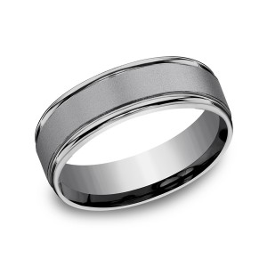 Grey Tantalum Comfort-Fit wedding band