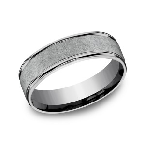 Grey Tantalum Comfort-fit wedding band
