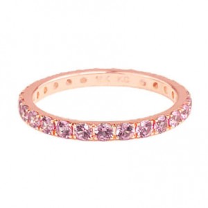 Pink Sapphire Eternity Band