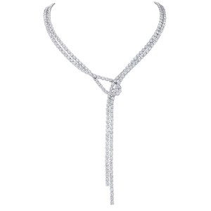 18K Diamond Knot Necklace