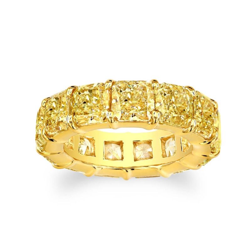 18K Fancy Yellow Diamond Eternity Band