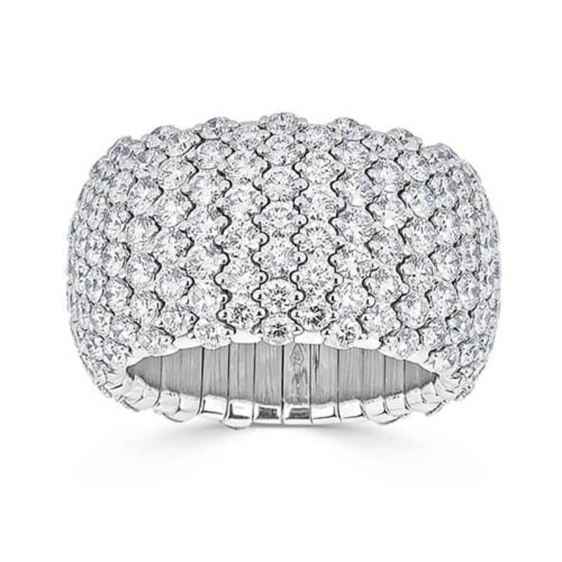 18K Diamond Expandable Wide Ring