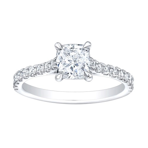 Platinum Radiant Cut Diamond Ring