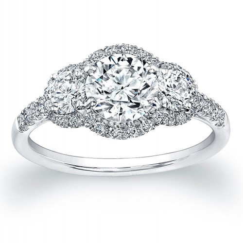 18K Diamond Engagement Ring