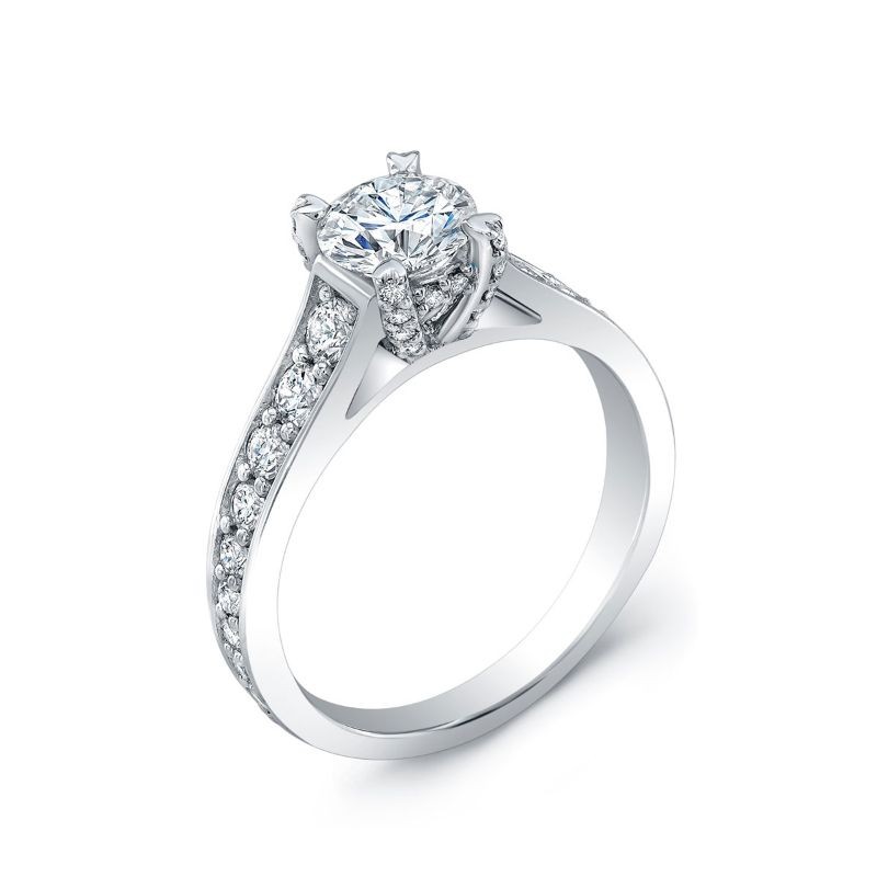 Platinum Round Brilliant Cut Diamond Ring