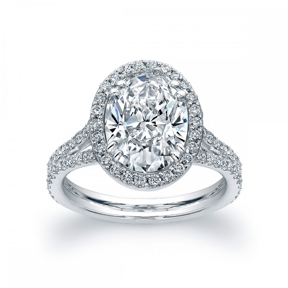 Platinum Oval Diamond Engagement Ring