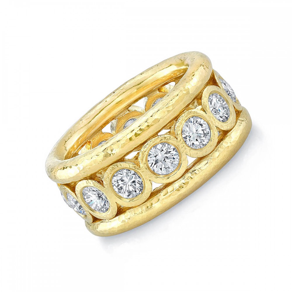 18K Yellow Gold Diamond Band