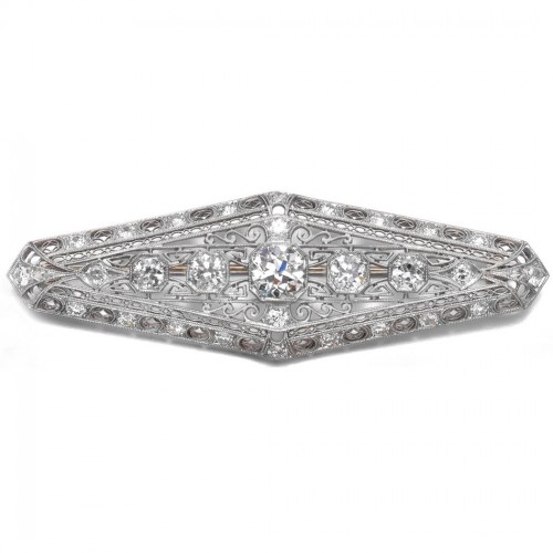 Platinum Diamond Brooch