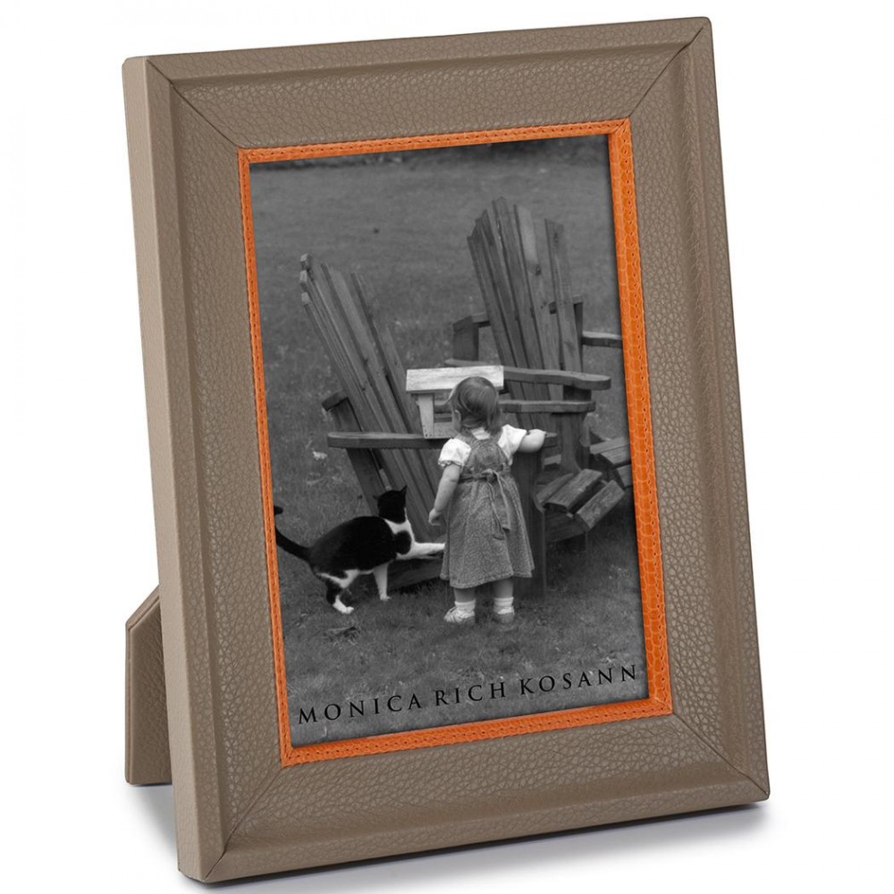 4x6 Taupe Calfskin Frame