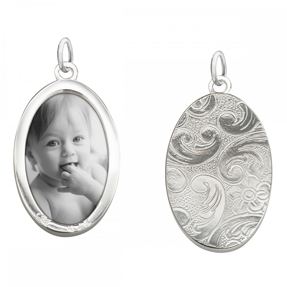 Oval Image Case Charm Half-Locket