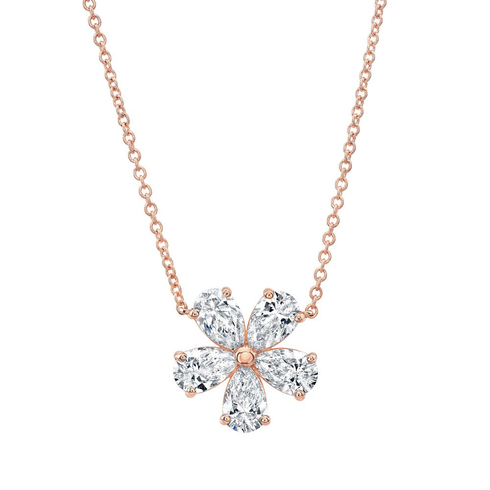 18K Diamond Flower Stud Earrings