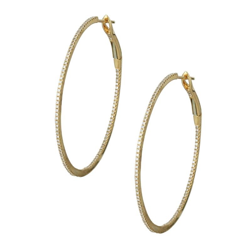 Diamond Hoop Earrings