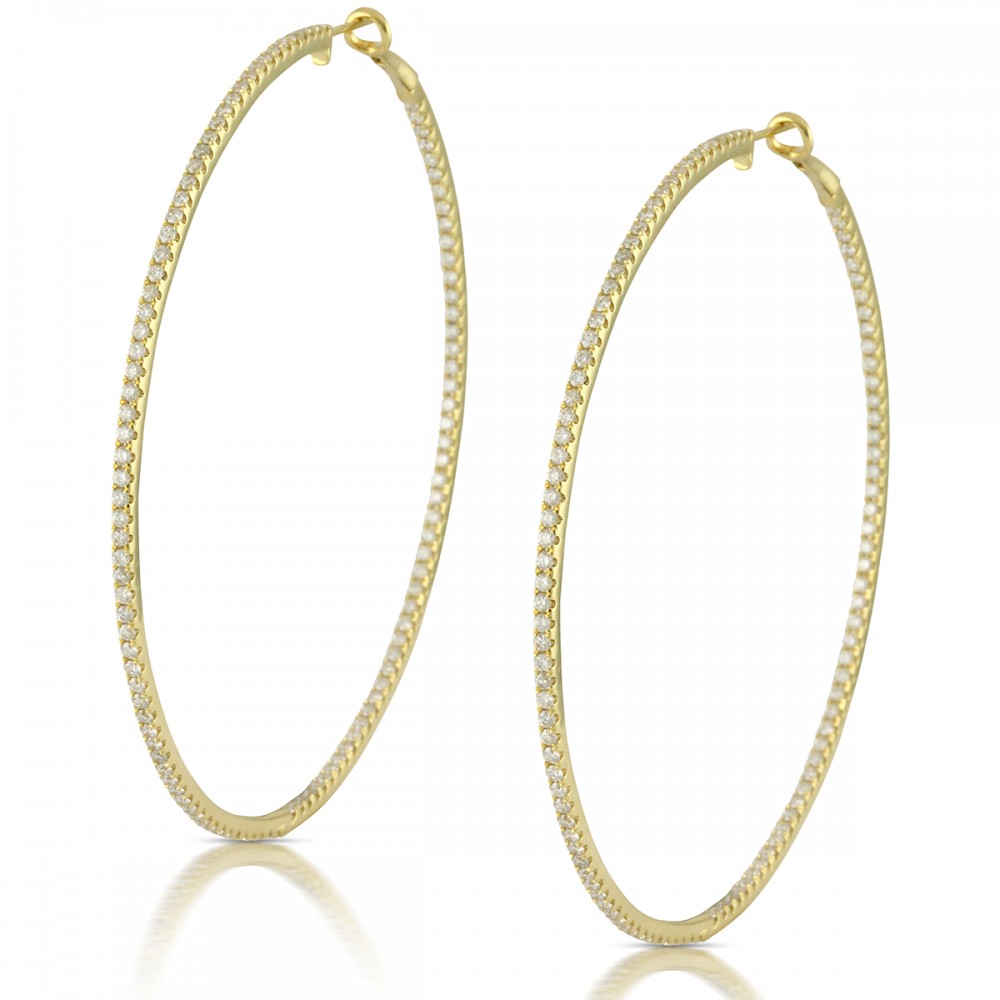 Diamond Hoop Earrings
