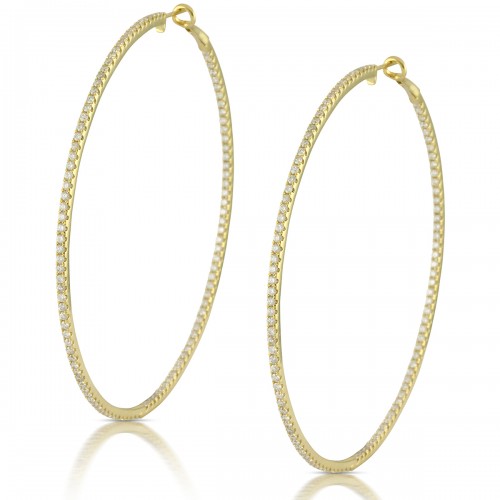 Diamond Hoop Earrings