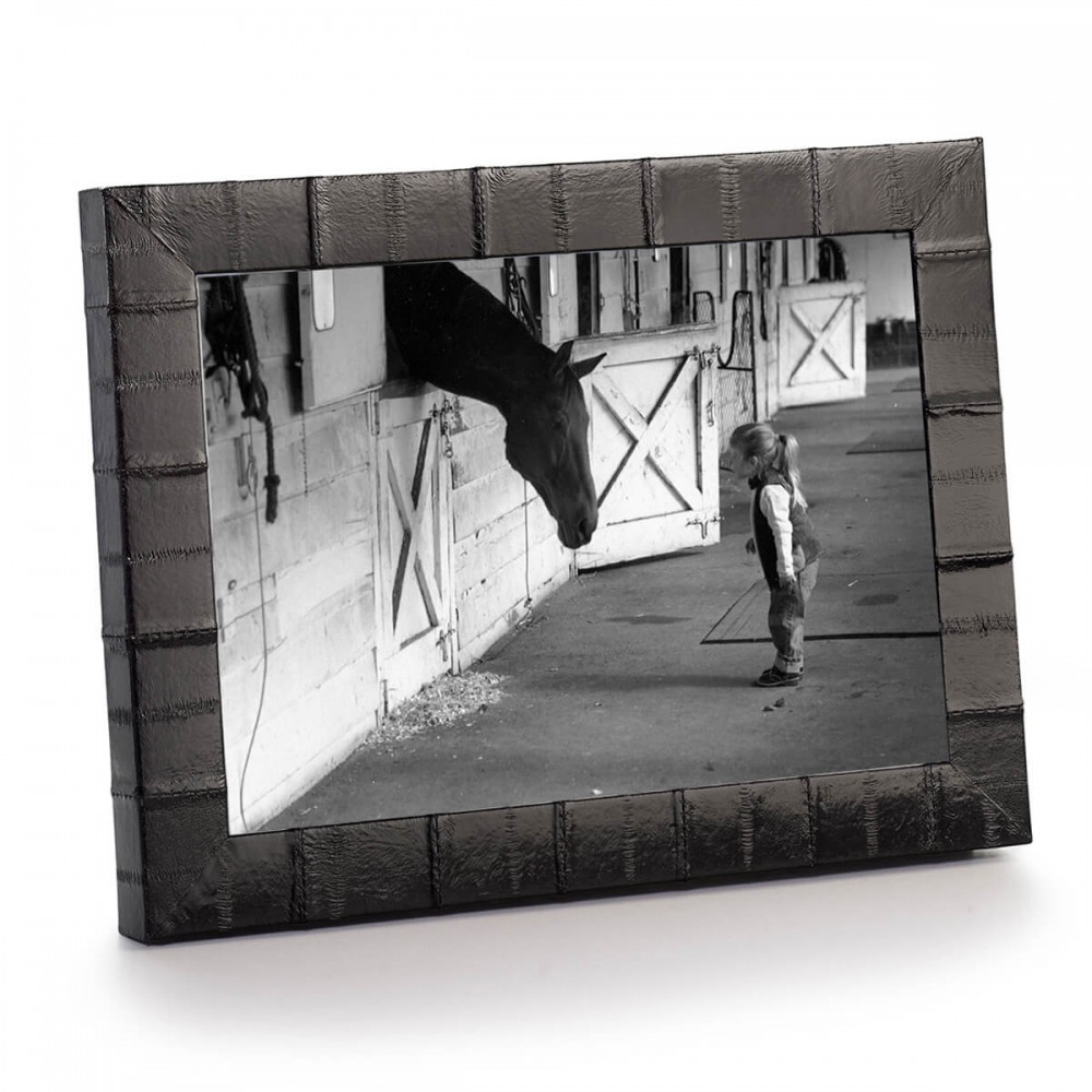 Black Eel Leather Frame