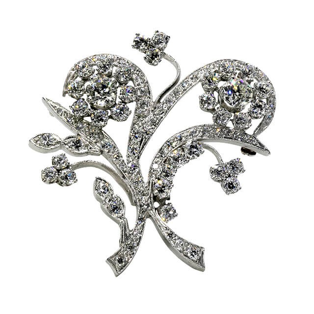 Platinum Diamond Brooch/Pendant