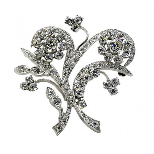 Platinum Diamond Brooch/Pendant