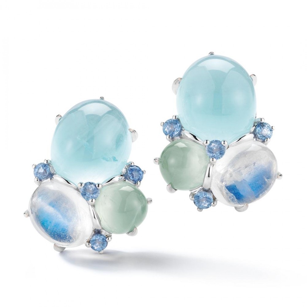 Seaman Schepps Multiple Gemstone Earrings