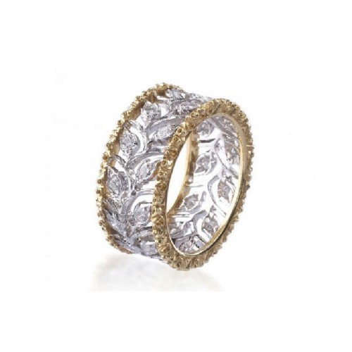 Buccellati Ramage Leaf Diamond Eternity Band