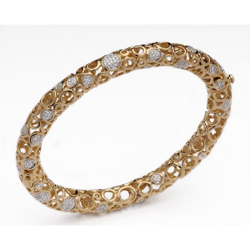 Ramon 18K Diamond Spheres Bangle Bracelet