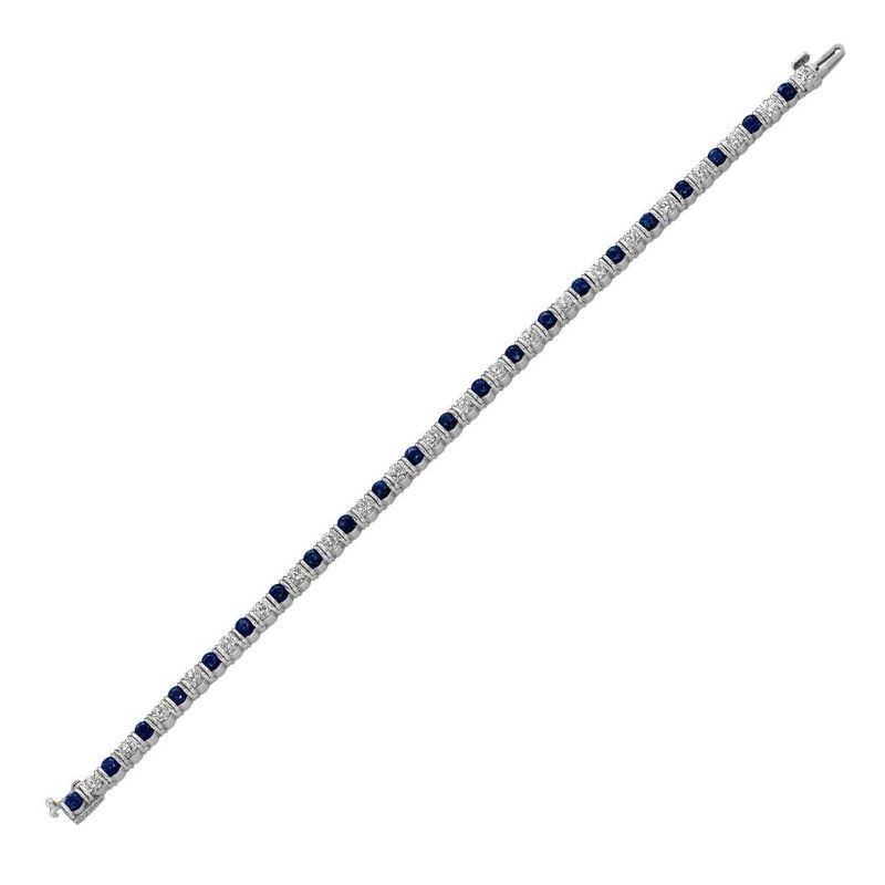 Gemlok© 18K Ruby and Diamond Line Bracelet