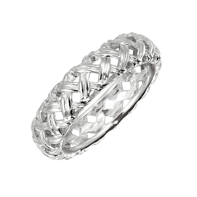 Jean Vitau 18K Rose Gold Basket Weave Ring