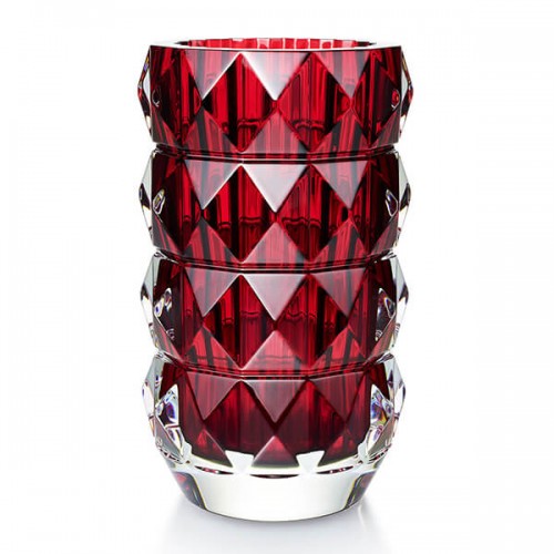 Baccarat Louxor Red Round Vase