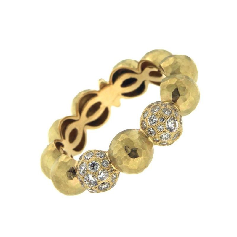 White Gold Stacking Ring With Diamonds