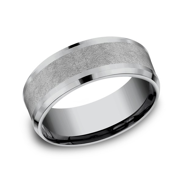 Grey Tantalum Comfort-fit wedding band