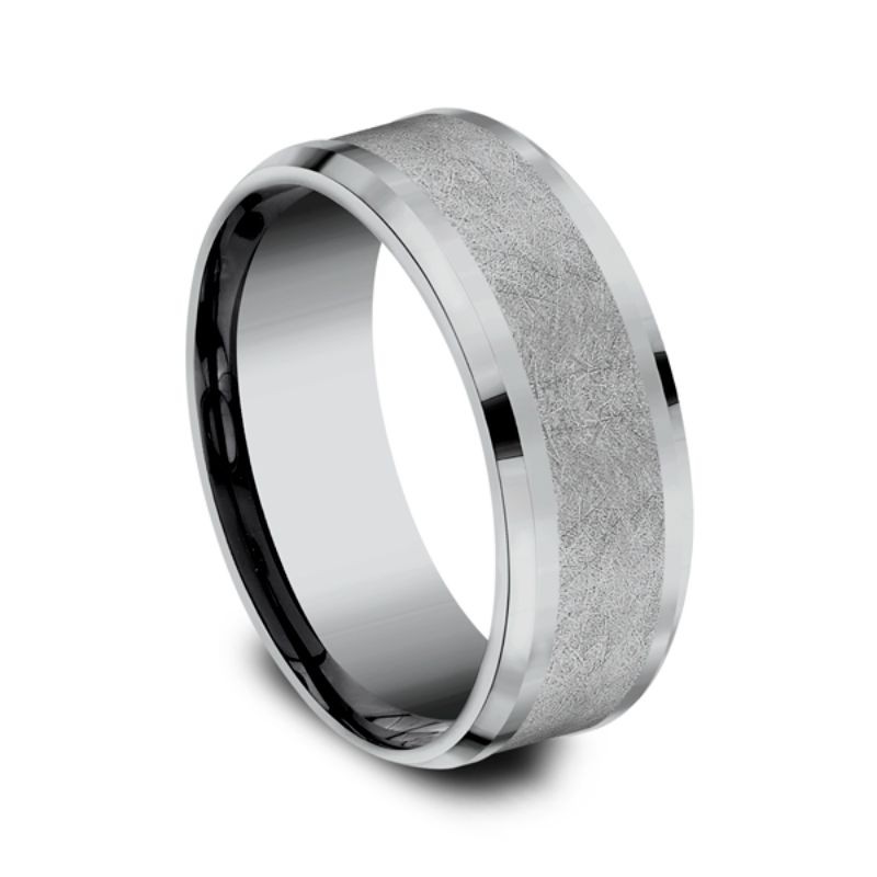 Grey Tantalum Comfort-fit wedding band