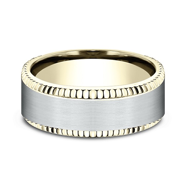 Two-Tone Comfort-Fit Design Wedding Band