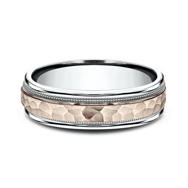 Two Tone Comfort-Fit Design Wedding Ring