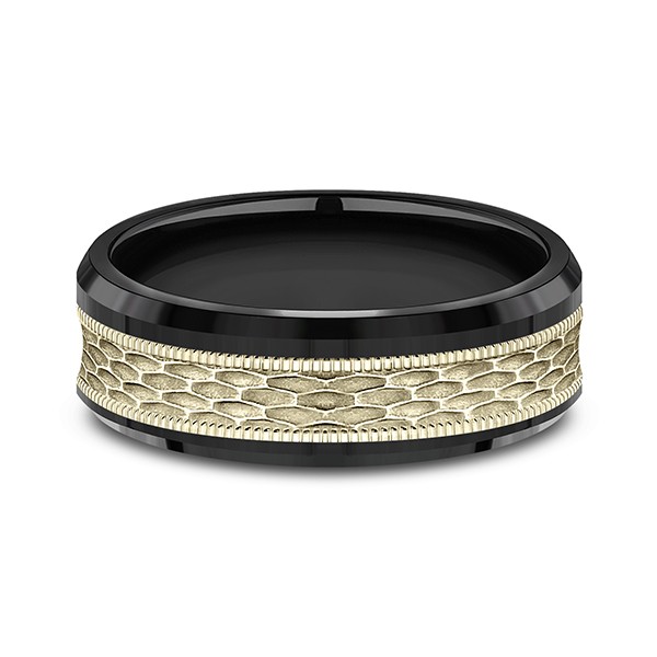 Ammara Stone Comfort-fit Design Wedding Band