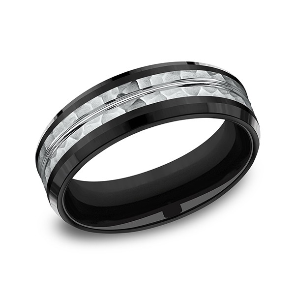 Ammara Stone Comfort-fit Design Wedding Band