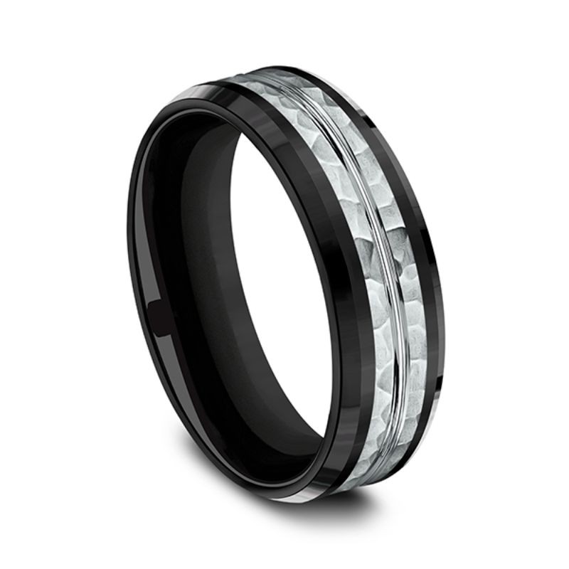 Ammara Stone Comfort-fit Design Wedding Band