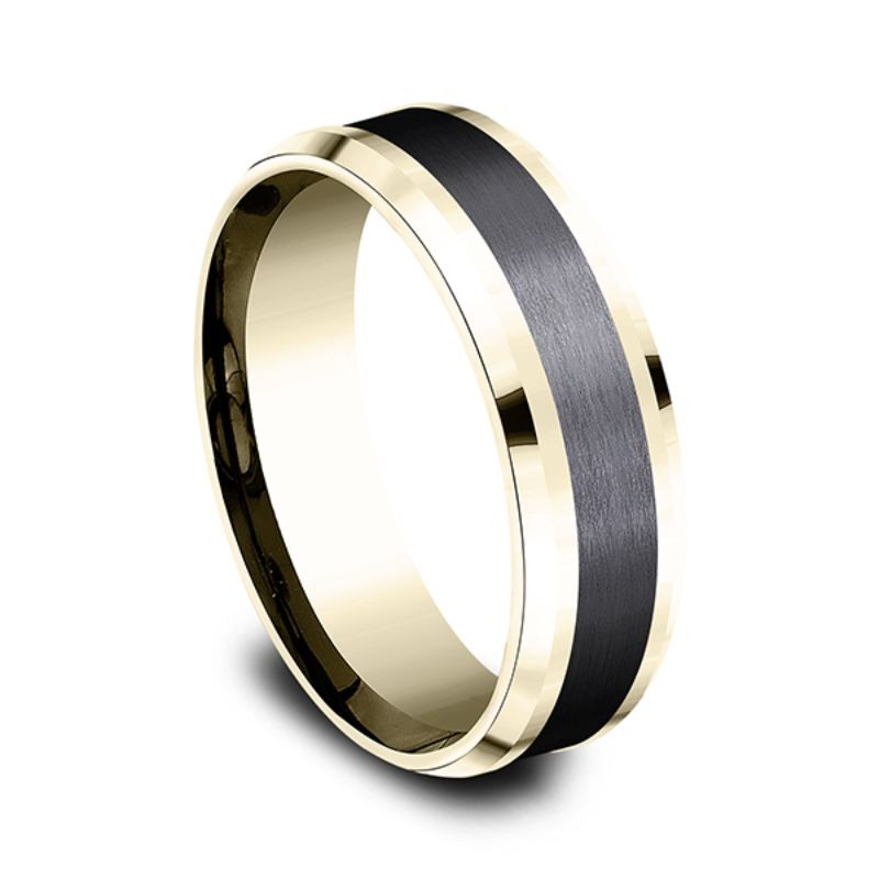 Ammara Stone Comfort-fit Design Wedding Band