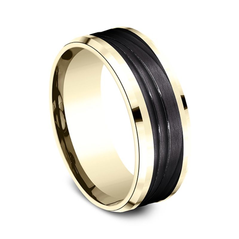 Ammara Stone Comfort-fit Design Wedding Band