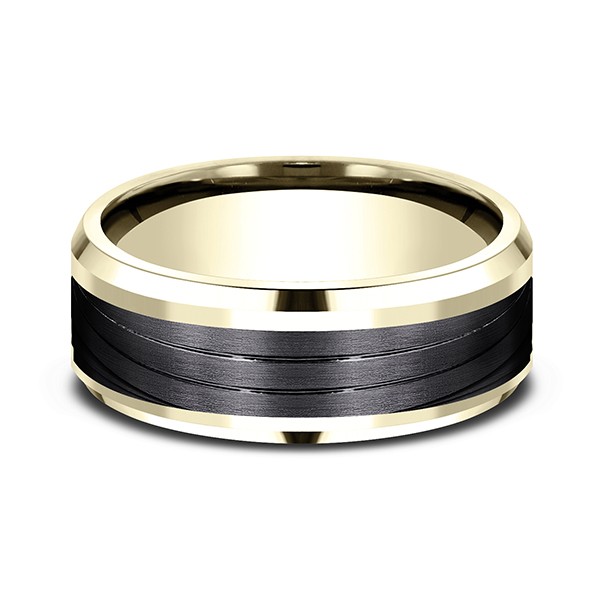 Ammara Stone Comfort-fit Design Wedding Band