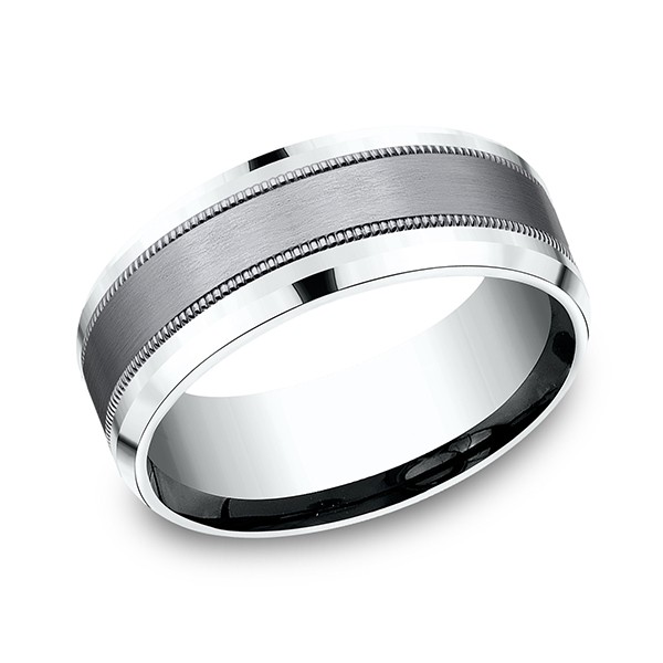 Ammara Stone Comfort-fit Design Wedding Band