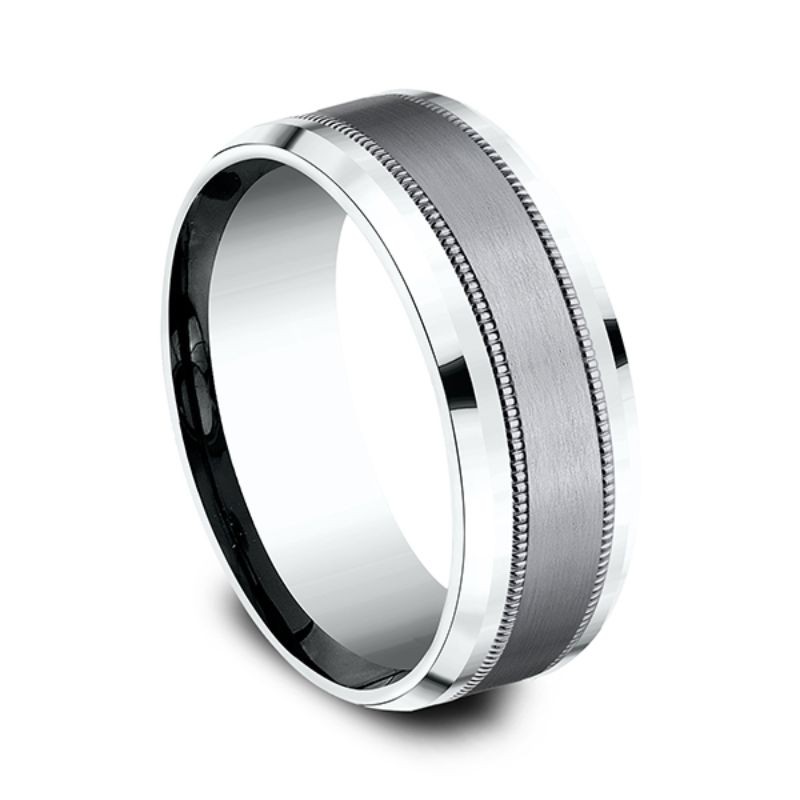 Ammara Stone Comfort-fit Design Wedding Band