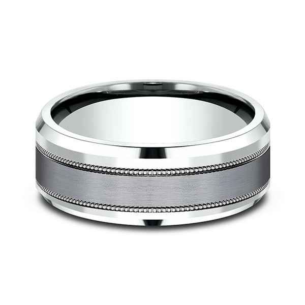 Ammara Stone Comfort-fit Design Wedding Band