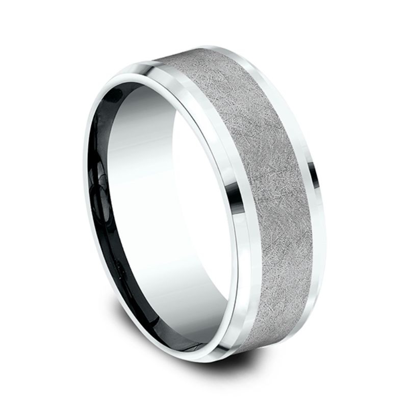 Ammara Stone Comfort-fit Design Wedding Band