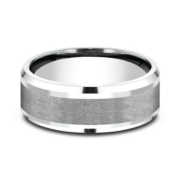 Ammara Stone Comfort-fit Design Wedding Band