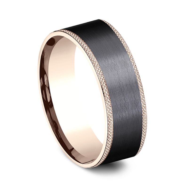 Ammara Stone Comfort-fit Design Wedding Band
