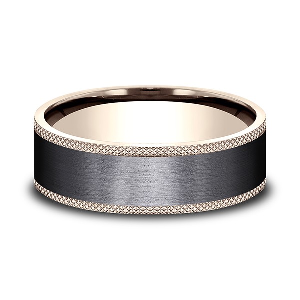 Ammara Stone Comfort-fit Design Wedding Band