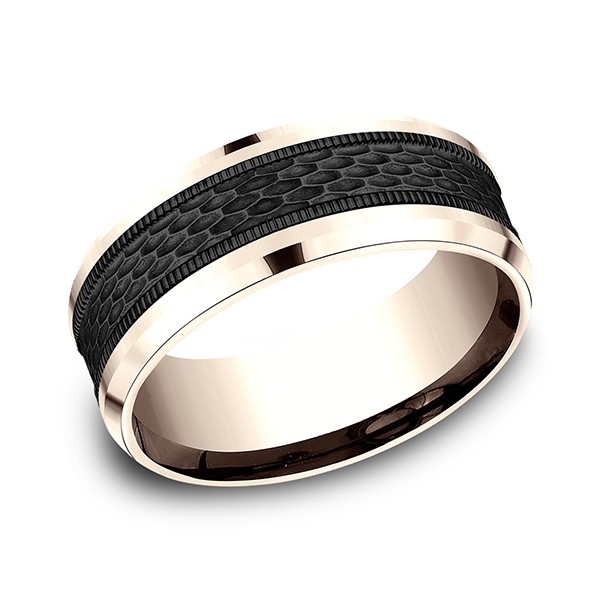 Ammara Stone Comfort-fit Design Wedding Band